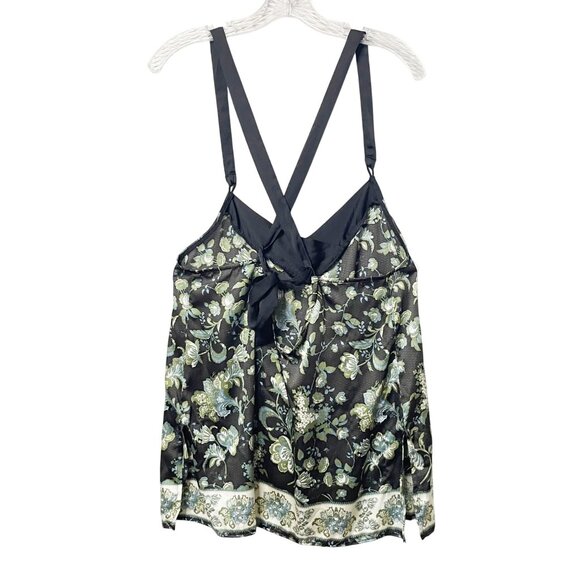 Intimately Free People Women's Size M Satin Trim Tie Back CamisoleTop Black - Picture 3 of 8